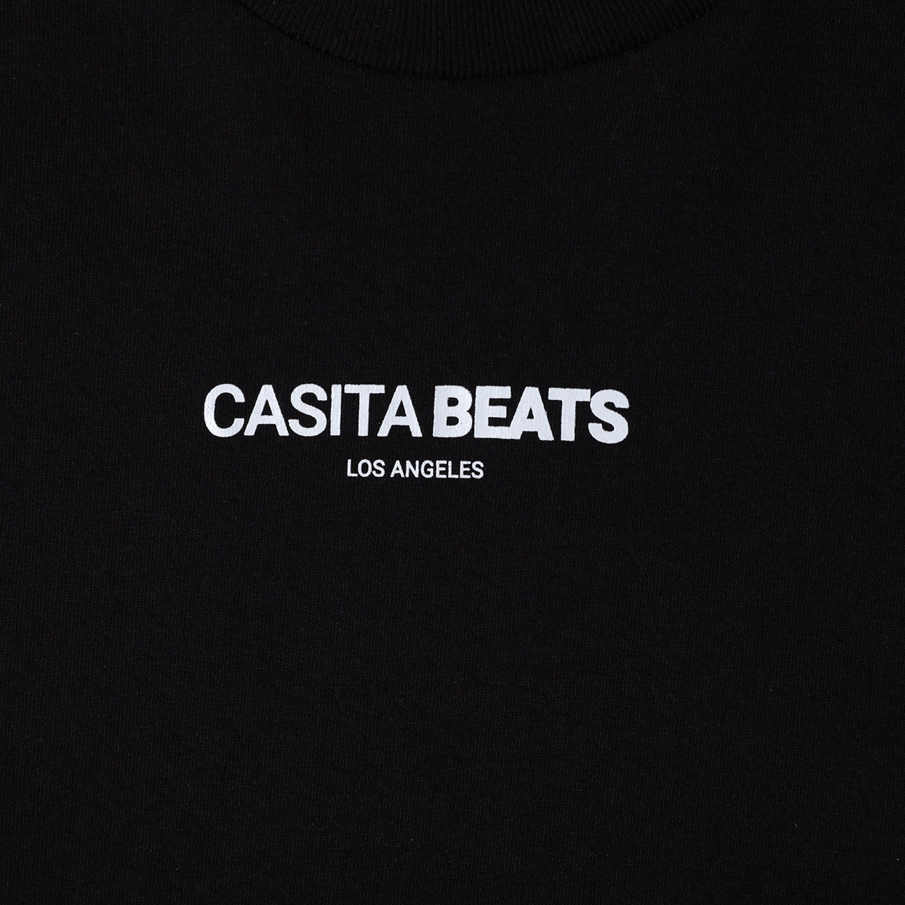 casita beats men's black shirt close up